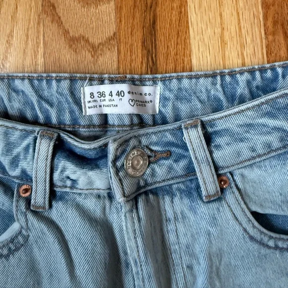 Primark Light Blue High Waist Denim Shorts - Picture 3 of 5